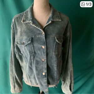 POL Blue Corduroy Jean Jacket